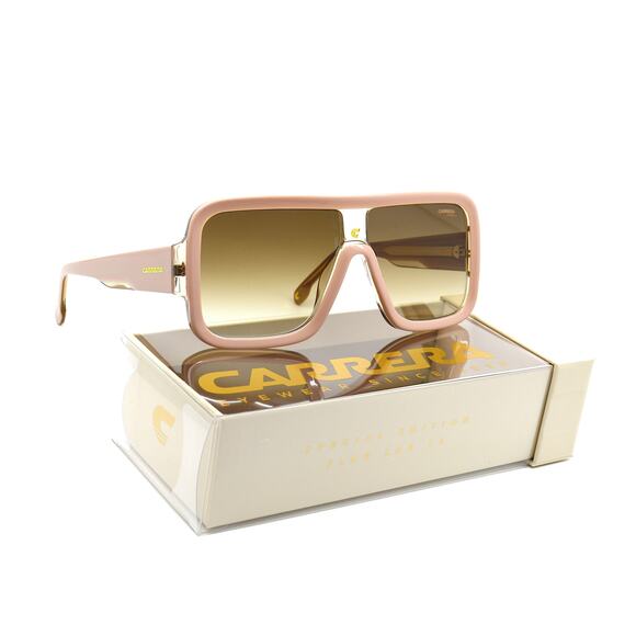 BRAND NEW CARRERA FLAGLAB 14 BEIGE BROWN GRADIENT SUNGLASSES - Picture 11 of 12